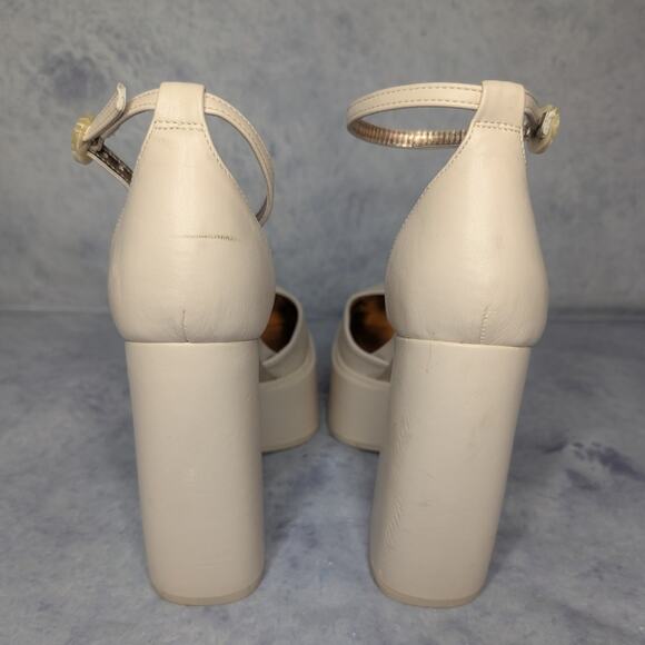 Circus by Sam Edelman Bailey Ankle Strap Platform Pumps in Vanilla Bean, Size 8 - Picture 8 of 12